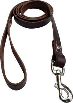 Hondenriem - 180 Cm – Bruine Riem - Leren Hondenriem Met Stiksels – 100% Volnerfleer - Hond