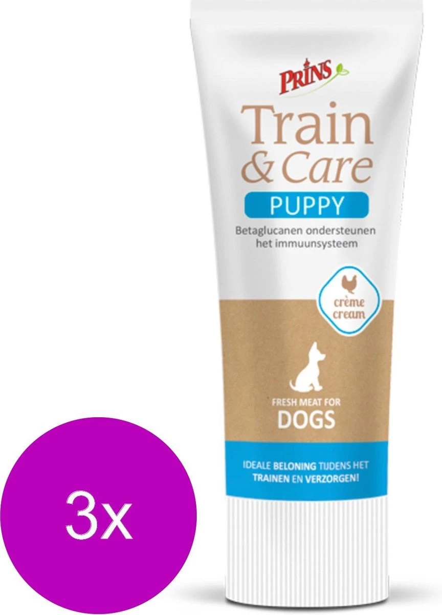 Prins Train & Care Puppy Paté Gevogelte- Hondensnacks -3 X 75 G 4 Prins Train & Care Puppy Paté Gevogelte- Hondensnacks -3 X 75 G - Afbeelding 2
