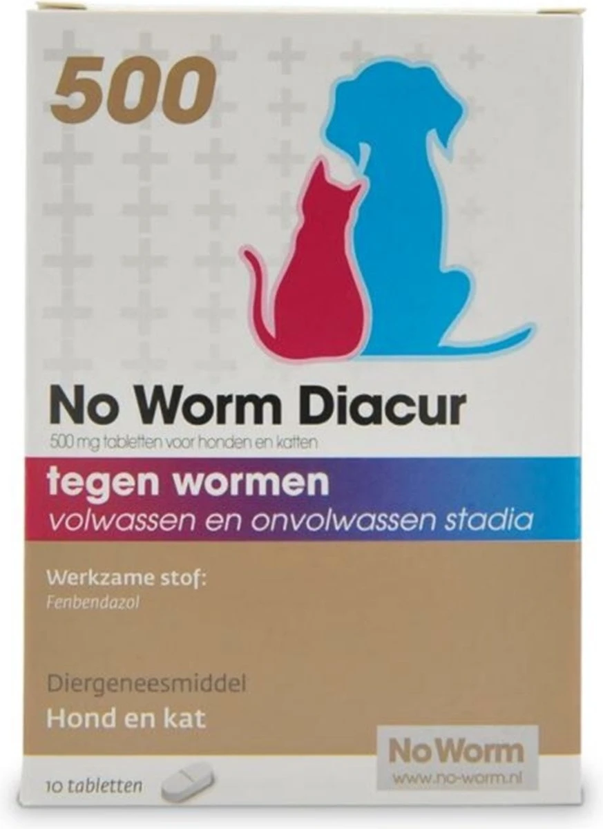 No Worm Diacur 500 Ontworming Hond En Kat 10 Tabletten 3 No Worm Diacur 500 Ontworming Hond En Kat 10 Tabletten