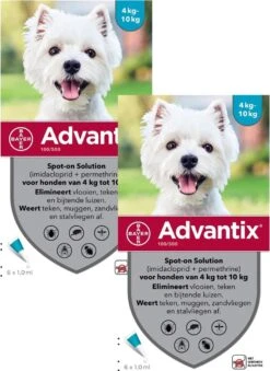 Bayer Advantix Vlooien & Teken Pipetten - Hond 4 Tot 10kg - 2 X 6 Stuks -Exporteren Alles Voor Honden Winkel 874x1200 4