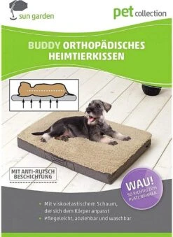 Sun Garden Buddy Orthopedisch Hondenkussen 72x50x8cm Antraciet -Exporteren Alles Voor Honden Winkel 875x1200 3