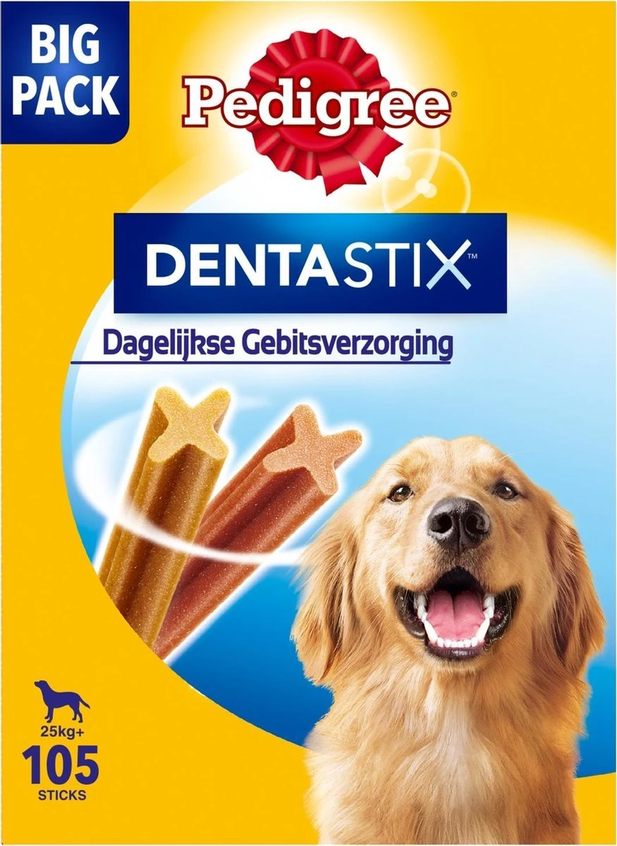 Pedigree Dentastix Kauwstaven - Gebitsverzorgende Hondensnacks - Maxi - 105 Stuks 3 Pedigree Dentastix Kauwstaven - Gebitsverzorgende Hondensnacks - Maxi - 105 Stuks