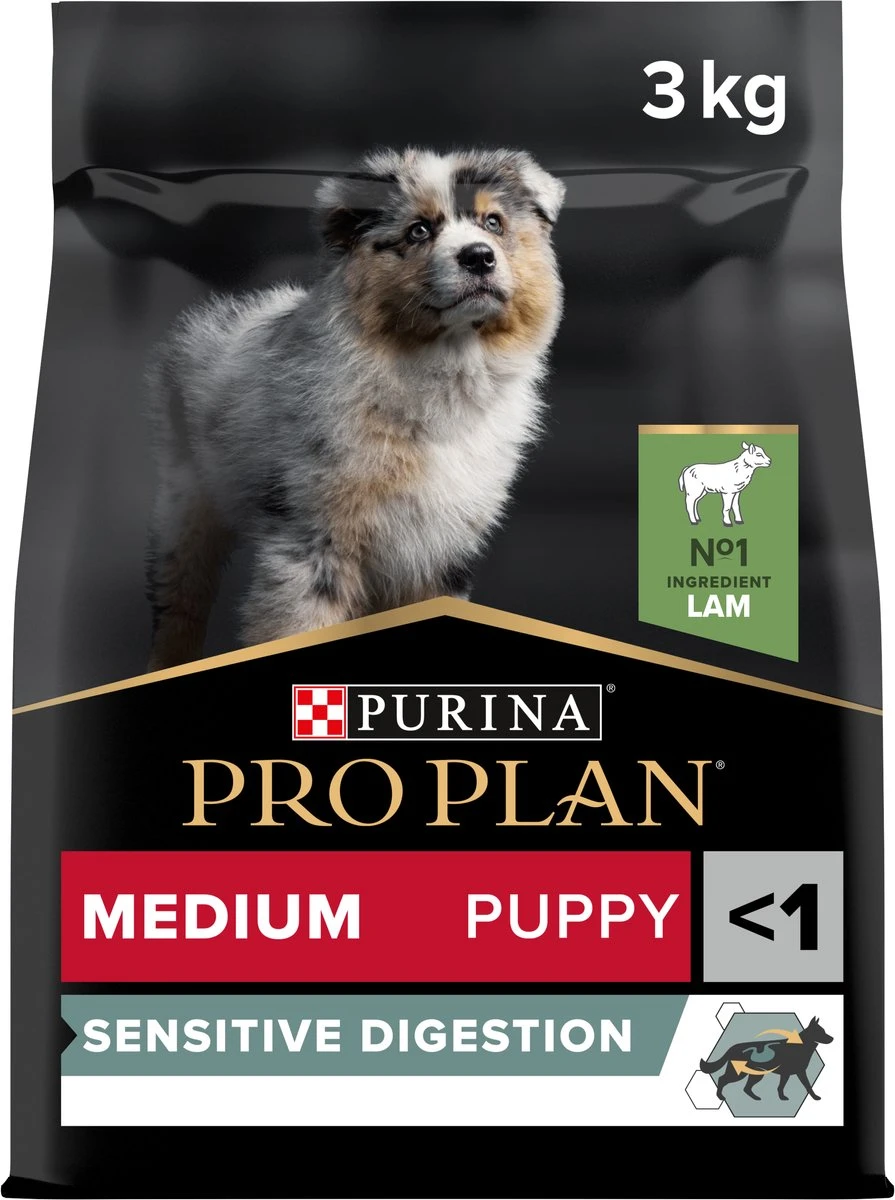 Pro Plan Medium Puppy Sensitive Digestion - Honden Droogvoer - Lam - 4 X 3 Kg 6 Pro Plan Medium Puppy Sensitive Digestion - Honden Droogvoer - Lam - 4 X 3 Kg - Afbeelding 4