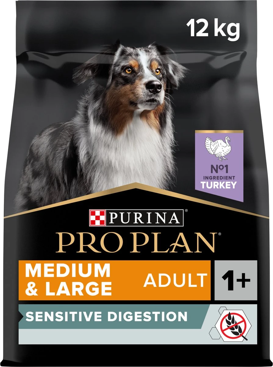 Pro Plan Graanvrij Medium & Large Adult Sensitive Digestion - Honden Droogvoer- Kalkoen - 12 Kg 9 Pro Plan Graanvrij Medium & Large Adult Sensitive Digestion - Honden Droogvoer- Kalkoen - 12 Kg - Afbeelding 7