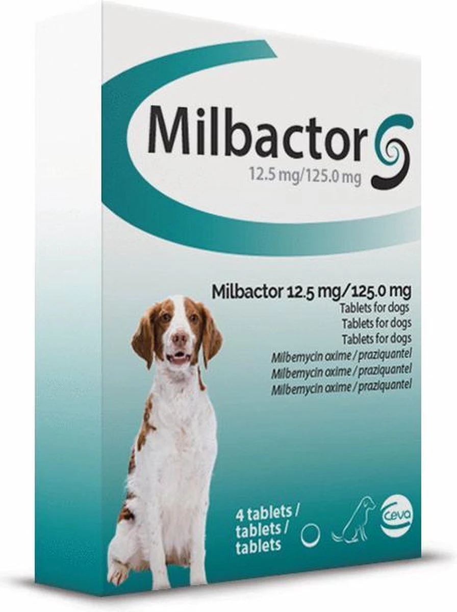 Milbactor Ontwormingsmiddel - Grote Hond - 4 Tabletten 3 Milbactor Ontwormingsmiddel - Grote Hond - 4 Tabletten