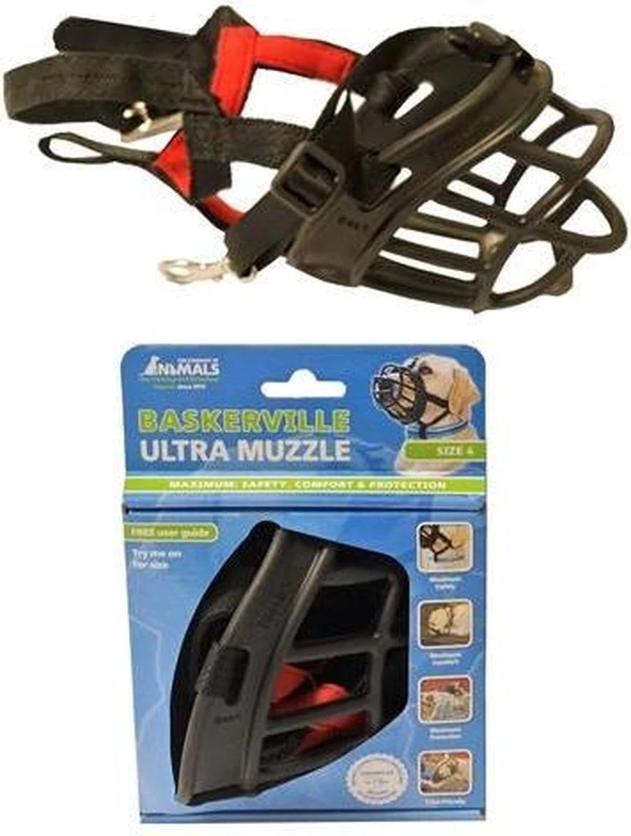Company Of Animals Baskerville Ultra Muzzle - Muilkorf - Maat 3 (M) - Zwart 6 Company Of Animals Baskerville Ultra Muzzle - Muilkorf - Maat 3 (M) - Zwart - Afbeelding 4