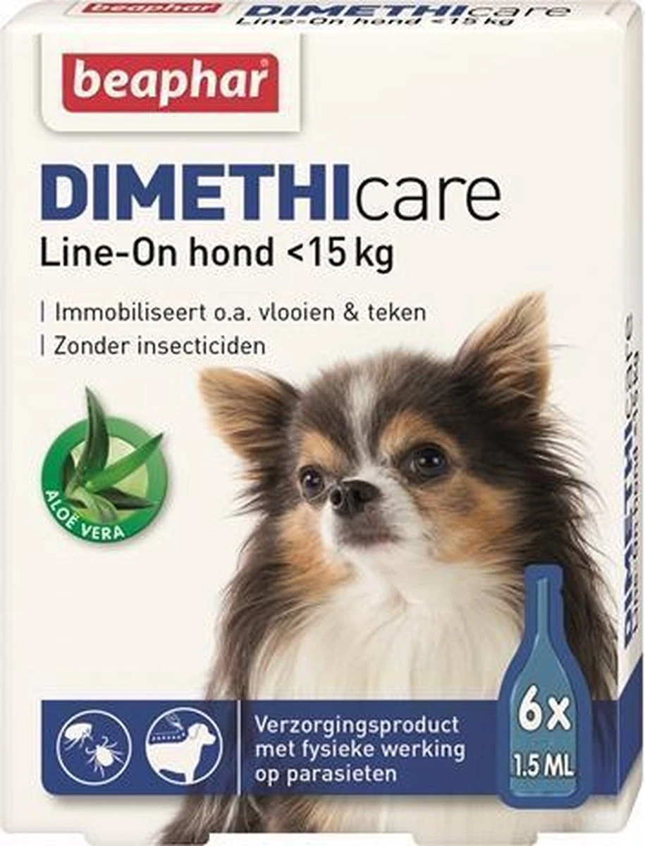 Beaphar Dimethicare Line-on Vlooien- En Tekenmiddel Hond - 15 Tot 30 Kg - 6 Pipetten 5 Beaphar Dimethicare Line-on Vlooien- En Tekenmiddel Hond - 15 Tot 30 Kg - 6 Pipetten - Afbeelding 3
