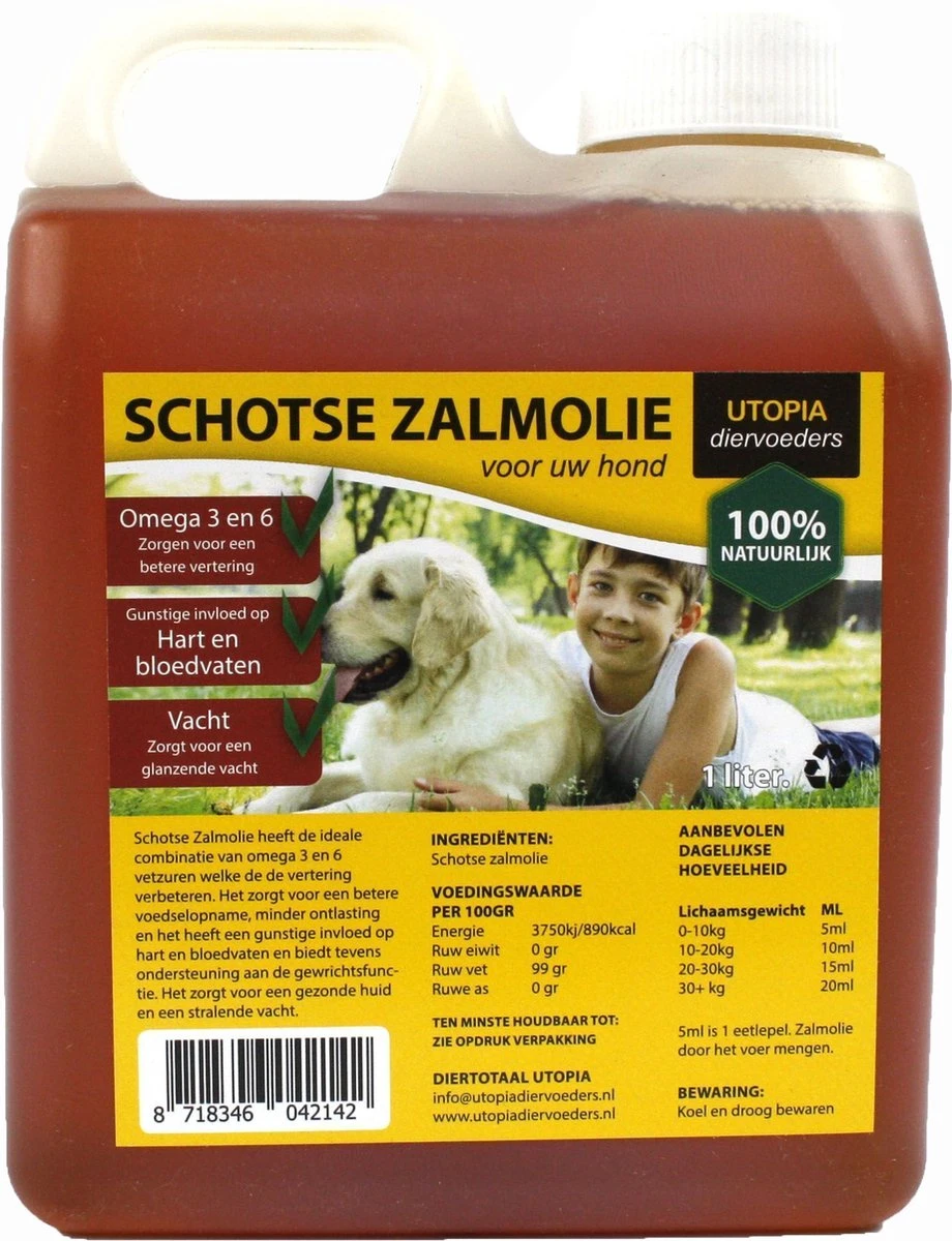 Schotse Zalmolie Naturel (1 LTR) 5 Schotse Zalmolie Naturel (1 LTR) - Afbeelding 3