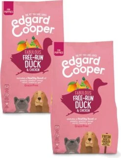 Edgard & Cooper Verse Scharreleend & Kip Brok - Voor Puppy’s - Hondenvoer - 2 X 2.5kg -Exporteren Alles Voor Honden Winkel 924x1200