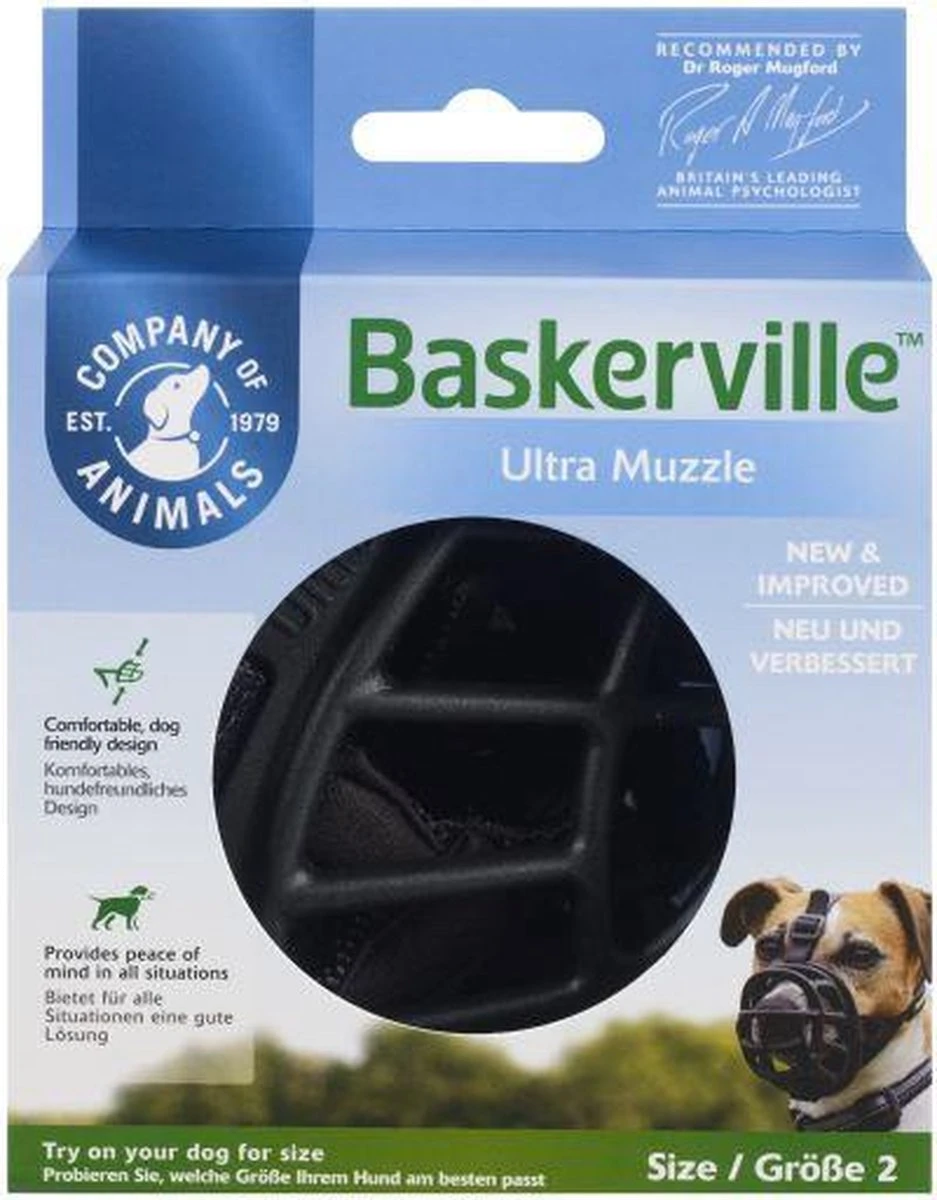 Company Of Animals Baskerville Ultra Muzzle - Muilkorf - Maat 3 (M) - Zwart 5 Company Of Animals Baskerville Ultra Muzzle - Muilkorf - Maat 3 (M) - Zwart - Afbeelding 3