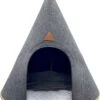Grey Cat® - Kattenmand - Tipi Kattentent + Kussen - Vilt – Donkergrijs - Ø 57 Cm X 60 Cm -Exporteren Alles Voor Honden Winkel 938x1200 2