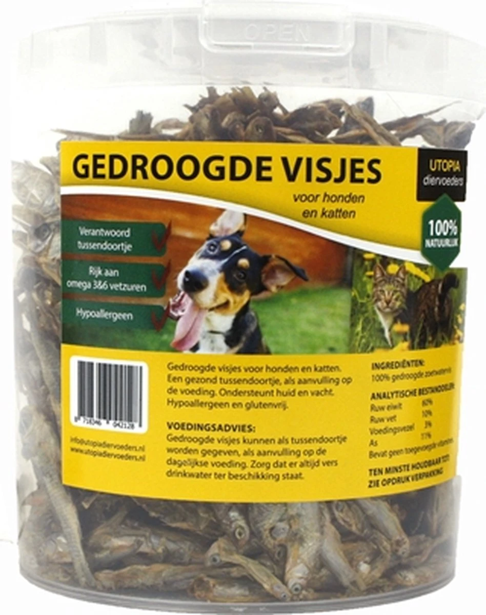 Gedroogde Visjes Voor Hond En Kat (1,2 LTR) 3 Gedroogde Visjes Voor Hond En Kat (1,2 LTR)