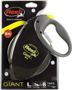 Flexi Giant Tape - Hondenriem - Zwart/Geel - L - 8 Meter - Voor Honden Tot 50 Kg -Exporteren Alles Voor Honden Winkel 968x1200 1