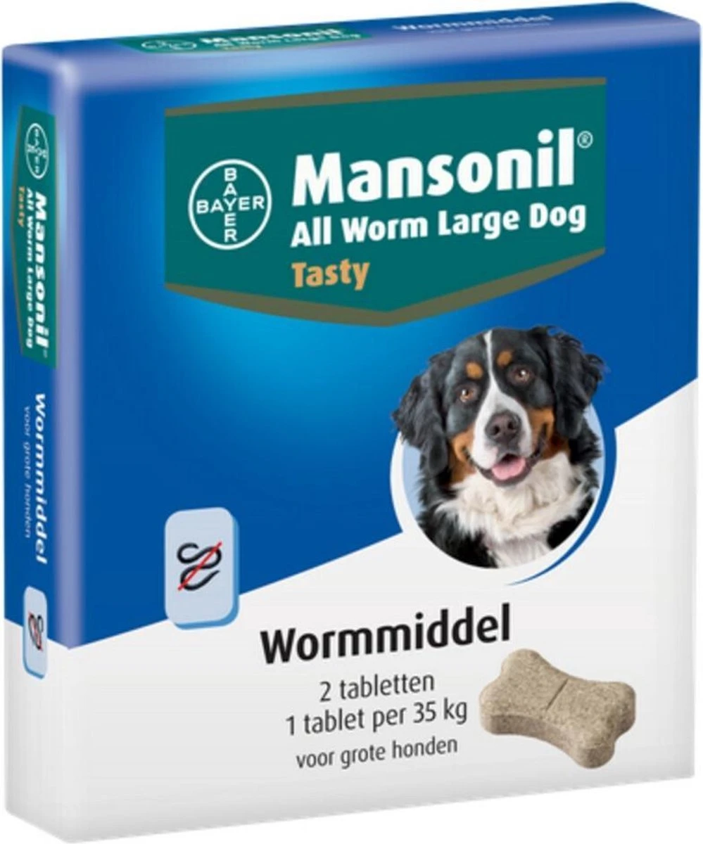 Mansonil All Worm Tasty Ontworming Tabletten Hond 2 Tabletten 3 Mansonil All Worm Tasty Ontworming Tabletten Hond 2 Tabletten